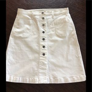 White jean skirt
